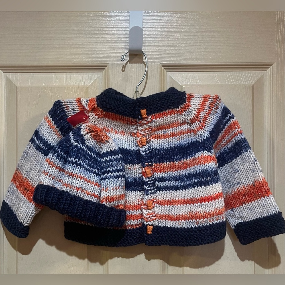 Children’s Knit Hat & Sweater, Size 6 -9 Months